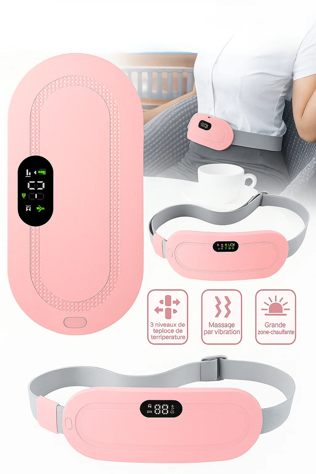 💖 Ceinture Chauffante Soulage les Règles 🌸